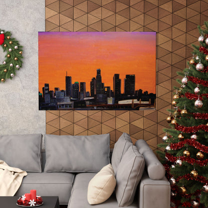 Los Angeles Skyline Sunset Matte Horizontal Poster
